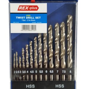 Rex-Plus HSS4241 Twist Drill Set 2 - 8mm 13pc