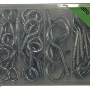Xcel Screw Eye & Screw Hook Assortment in Plastic Case 151-pce