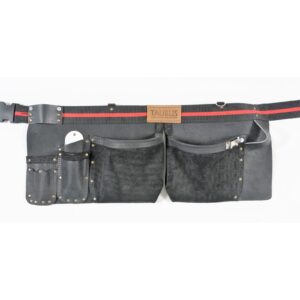 Taurus Tough Full Leather/Nylon Fencing Pro Split Leg Tool Belt Apron Black