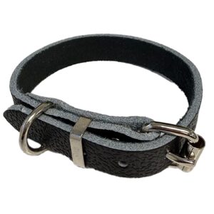 Taurus Tough Full Leather Heavy Duty Dog Collar 19 mm x 405 mm Black