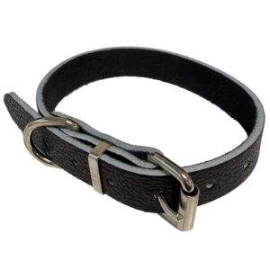 Taurus Tough Full Leather Heavy Duty Dog Collar 25 mm x 570 mm Black