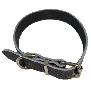 Taurus Tough Full Leather Heavy Duty Dog Collar 30 mm x 660 mm Black