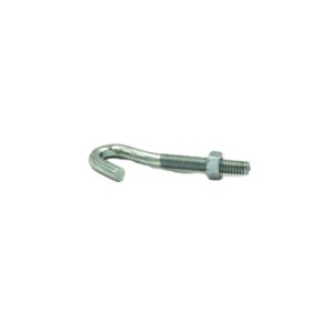 Screw Hook & Nut - Zinc Plated #614 1/4 inch Hindley