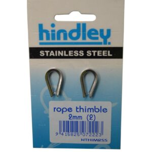 Hindley Rope Thimble Stainless Steel 2-pce 2mm Carded
