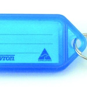 Kevron Key Tag Holder with Label - Loose Blue