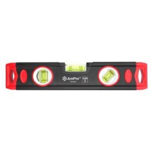 AmPro Aluminium Magnetic Level 9" 3-Angle
