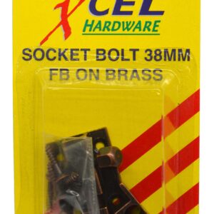 Xcel Socket Bolt - FB on Brass 38mm Carded