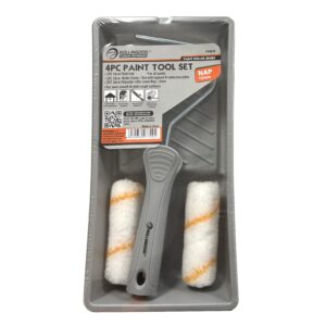 Rolling Dog Mini Paint Roller Kit With Tray Foam & Acrylic Sleeve 100mm