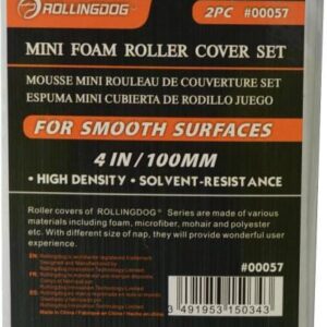 Rolling Dog Mini Paint Roller Foam Sleeves 2pce 100mm