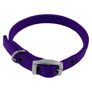 Taurus Tough Nylon Heavy Duty Dog Collar 16 mm x 405 mm Purple
