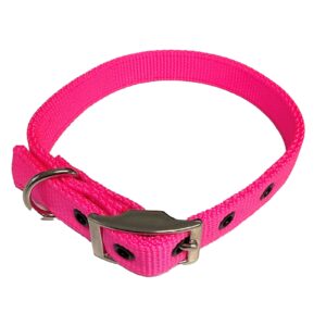 Taurus Tough Nylon Heavy Duty Dog Collar 19 mm x 485 mm Hot Pink