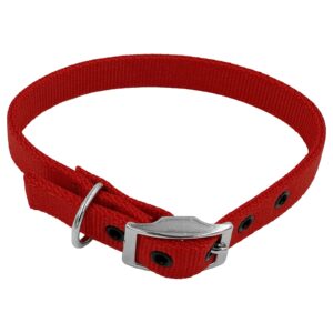 Taurus Tough Nylon Heavy Duty Dog Collar 19 mm x 485 mm Red