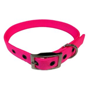 Taurus Tough Nylon Heavy Duty Dog Collar 25 mm x 660 mm Hot Pink