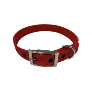 Taurus Tough Nylon Heavy Duty Dog Collar 25 mm x 660 mm Red