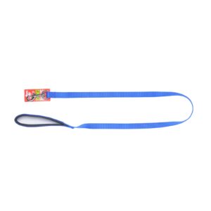 Taurus Tough Dog Lead with Nylon Air-Cushioned PU Padded Handle 19 mm x 120 cm Blue