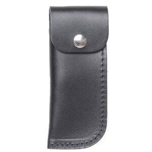 Taurus Tough Full Leather Pocket Knife Pouch Small Black