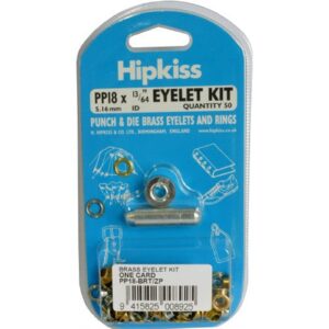 Hipkiss Eyelet Kit with Die & Punch 50-pce #PP18 5.16mm