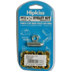 Hipkiss Eyelet Kit with Die & Punch 25-pce #PP22 7.94mm