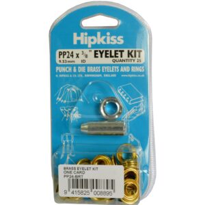 Hipkiss Eyelet Kit with Die & Punch 25-pce #PP24 9.53mm