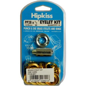 Hipkiss Eyelet Kit with Die & Punch 15-pce #PP28 12.70mm