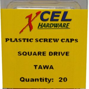 Prepax Plastic Screw Caps - Square Drive 20-pce Tawa