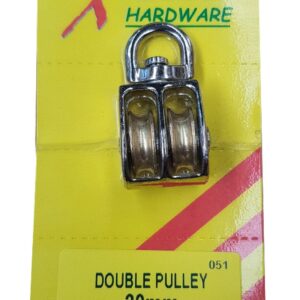 Xcel Double Awning Pulley - Galvanised 20mm Carded