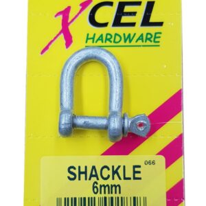 Xcel D-Shackle - Galvanised 6mm Carded