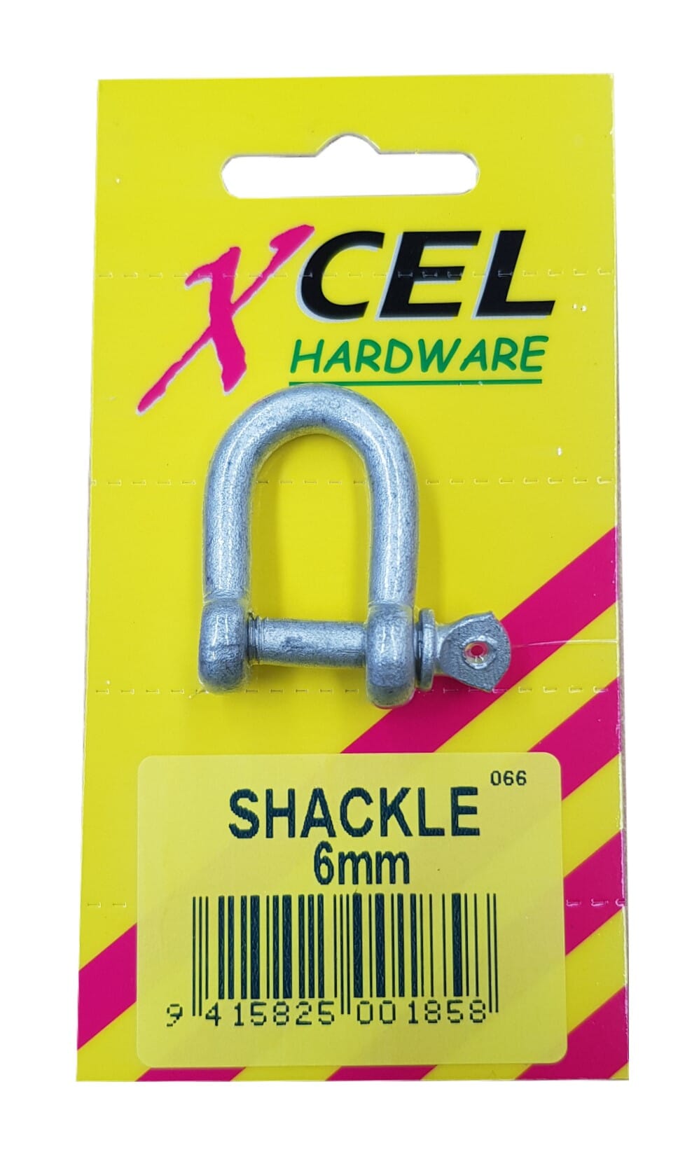 Xcel D-Shackle - Galvanised 6mm Carded