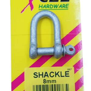 Xcel D-Shackle - Galvanised 8mm Carded