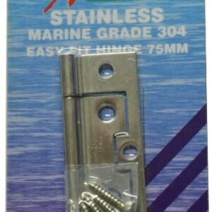 Xcel Flush Hinge Stainless Steel 75mm Carded