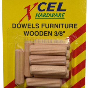 Xcel Wooden Furniture Dowels 10-pce 10mm Carded