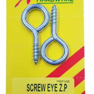Xcel Screw Eyes ZP #14 2-pce 51mm x 5mm Carded