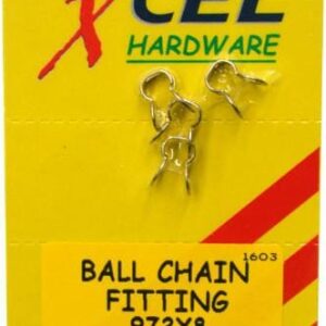 Xcel Ball Chain Attachments CP 4-pce #8 Carded
