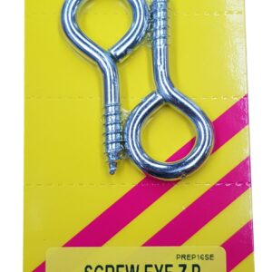 Xcel Screw Eyes ZP #16 2-pce 58mm x 5.2mm Carded
