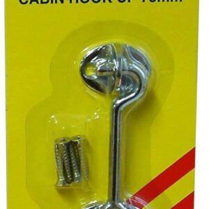 Xcel Cabin Hook - CP on Brass 150mm Carded