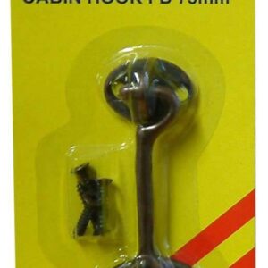Xcel Cabin Hook - FB on Brass 65mm Carded