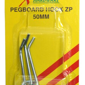 Xcel Pegboard Hooks CP 3-pce 50mm Carded