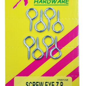 Xcel Screw Eyes ZP #2 8-pce 22mm x 1.8mm Carded