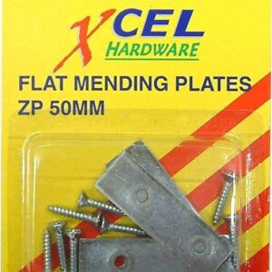 Xcel Flat Mending Plates - ZP with Screws 4-pce 75mm Carded