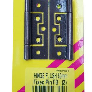 Xcel Flush Hinges - FB Fixed Pin 2-pce 65mm Carded