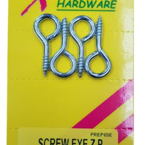 Xcel Screw Eyes ZP #6 4-pce 33mm x 2.9mm Carded