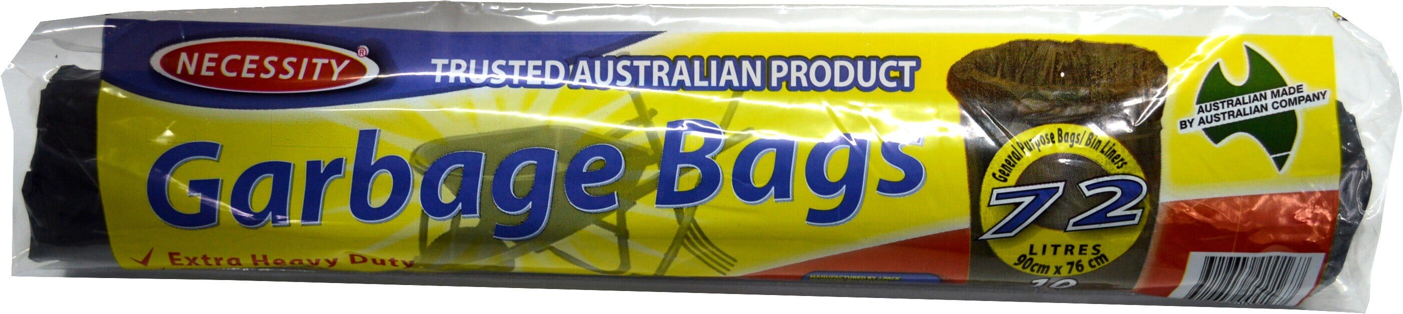 Redback Garbage Bags - Necessity 10-pce 72L (replaces RUBBISHBAG)