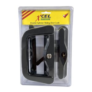 Xcel Sliding Door Lock Double Cylinder - Black