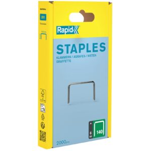 Rapid Staple Gun - Replacement Staples 2000-pce 140/6