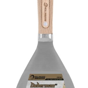 Rolling Dog Putty Knife Flexible 100mm Wooden Handle