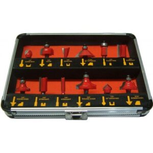 Xcel Router Bit Set In Aluminium Case 1/4"Shank 12-pce