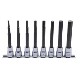 Koken RS3010M-62 Inhex Bit Socket Set On Rail 8pc 3/8"Dr 3-12mm
