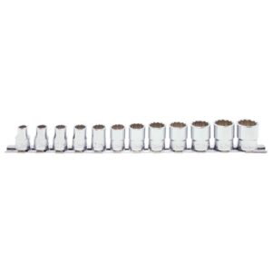 Koken RS3405M Socket Set On Rail 12pt 12pc 3/8 "Dr 8-19mm