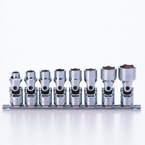 Koken RS3440M/8 Universal Socket Set On Rail 8pc 3/8"Dr 8-19mm