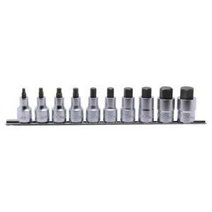 Koken RS4010M-L75 Inhex Bit Socket Set On Rail 10pc 1/2"Dr 4-19mm